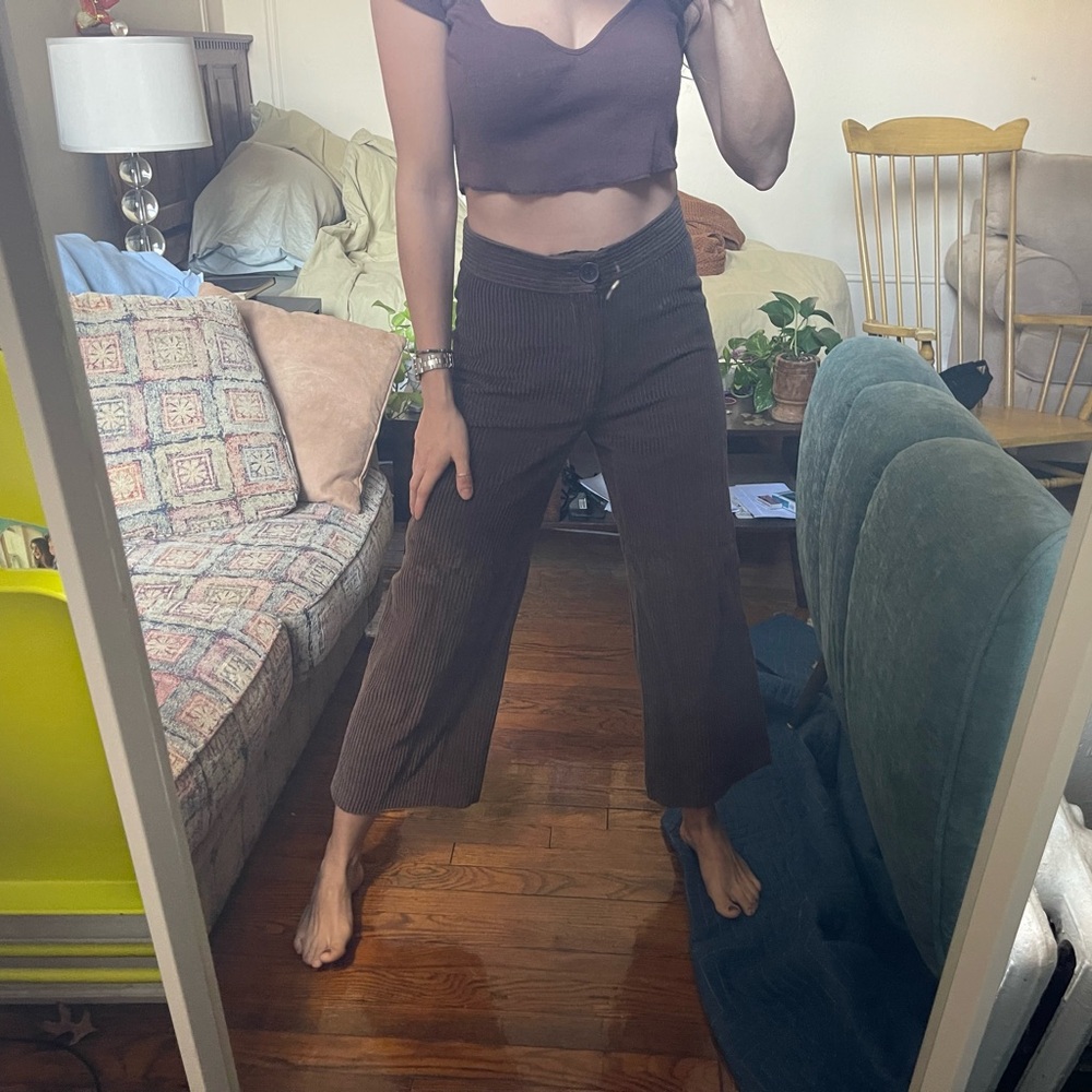 Zara Brown Wide Leg Pants